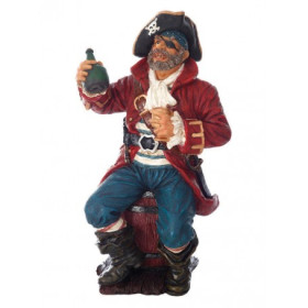 Personaje pirata con botella