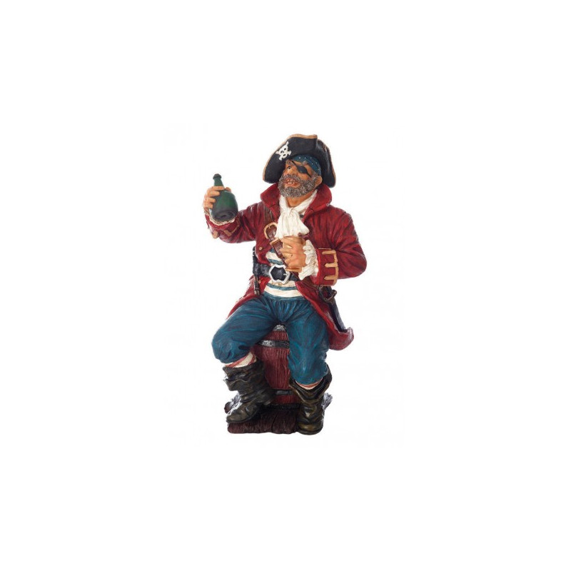 Personaje pirata con botella