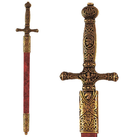 Abrecartas espada Napoleón con funda  29cm