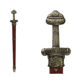 VikingsBrand – Espada vikinga con funda de cuero auténtico