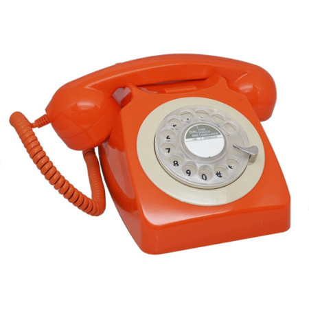 Teléfono Vintage color naranja