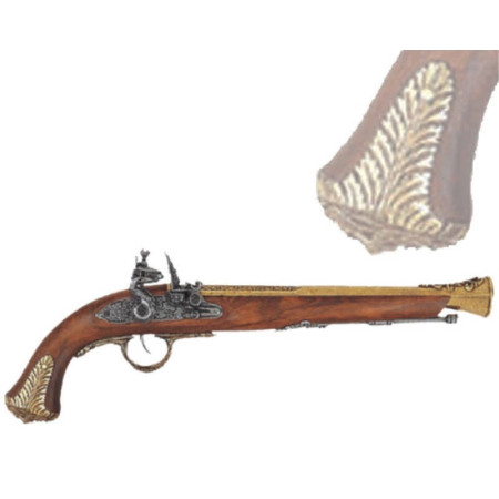 Pistola inglesa, siglo XVIII  44cm