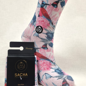 Calcetines lurex flor y mariposa