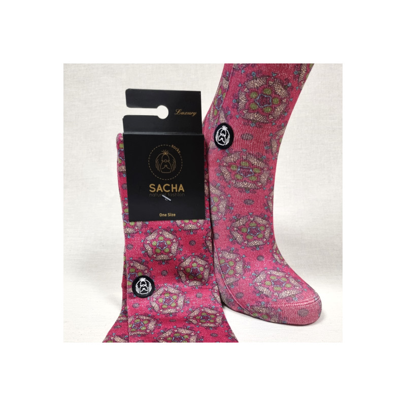 Calcetines lurex pentagono fuxia