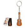 Pack 4 llaveros guitarra marrón