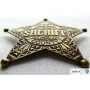 Placa de Sheriff 5 puntas  6.5cm