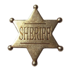 Placa Sheriff 6 puntas  4.5cm