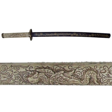 Wakizashi  katana corta , época Edo, Japón