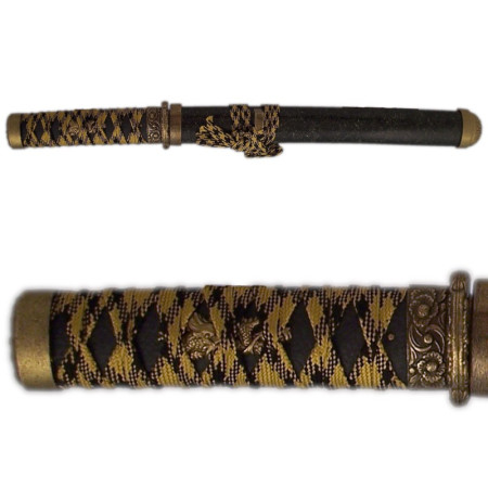 Tanto, puñal samurai, época Edo, Japón  49cm