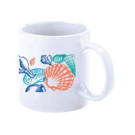 Mug náutico conchas