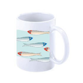 Mug náutico peces