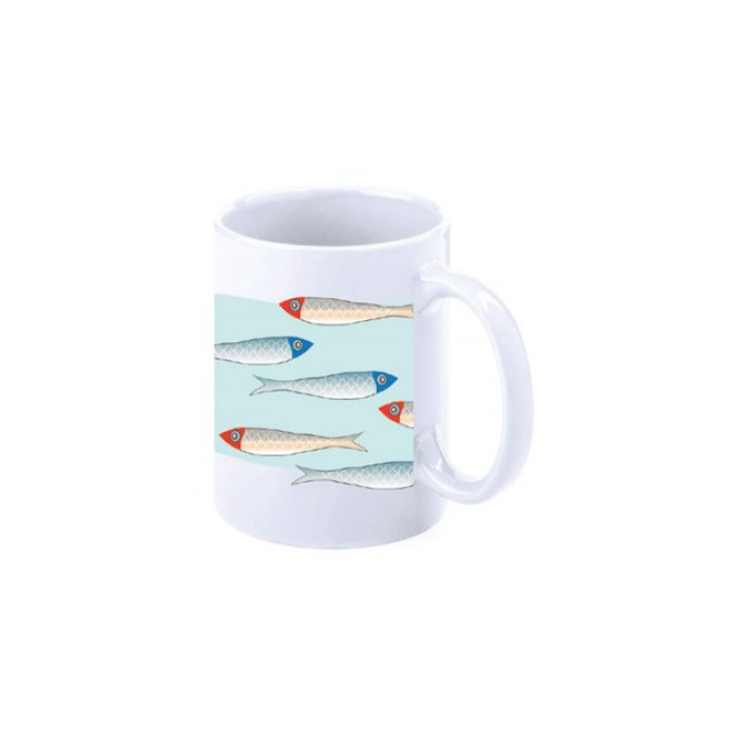 Mug náutico peces