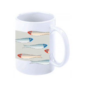 Mug náutico peces