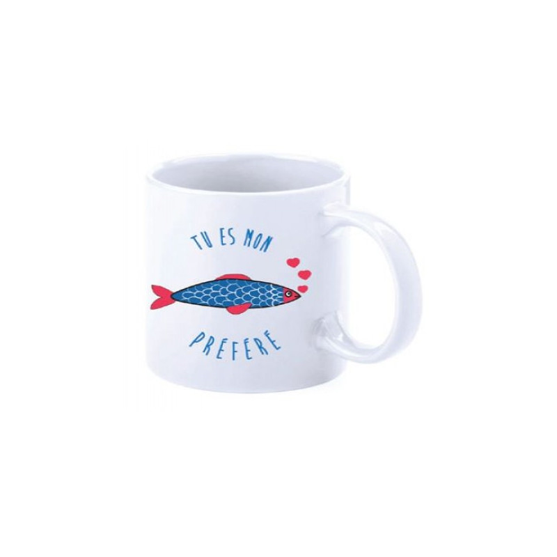 Mug náutico pez tu es mon poisson préfé