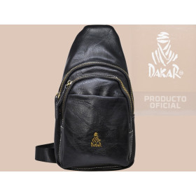 Mochila cruzada mediana Dakar caravan negra