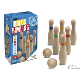 Juego de bolos madera