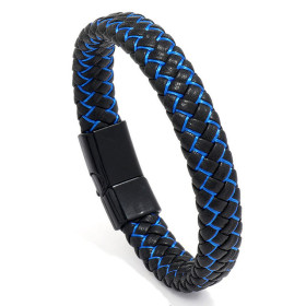 Pulsera de hombre negra y azul