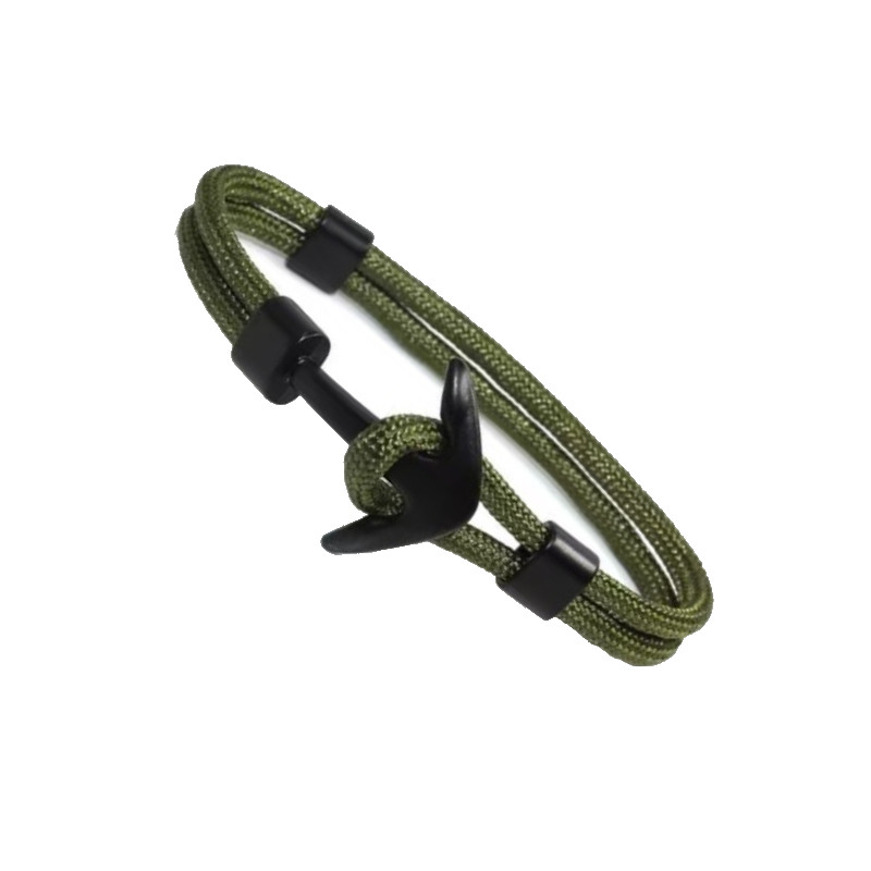 Pulsera ancla Verde militar