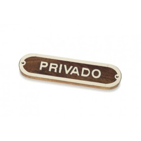 Placa Decorativa Privado