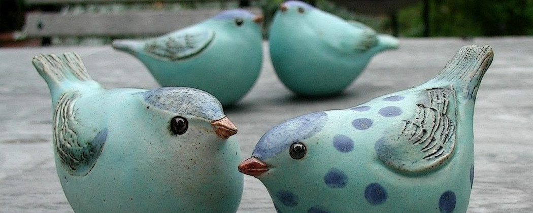 de madera Ocho ola Figuras de pájaros decorativas - Koergi